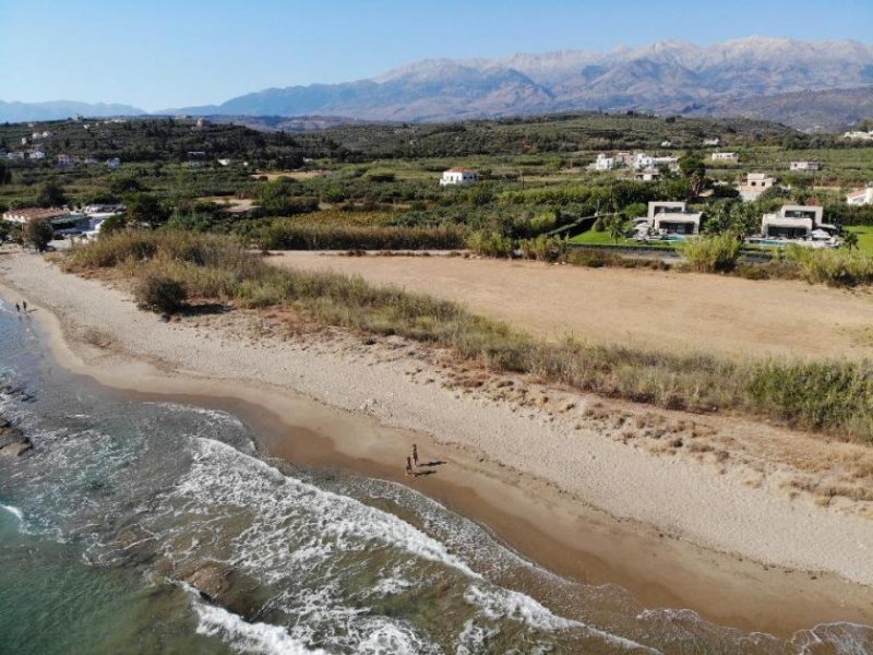 Kiani Akti Kreta, Kiani Akti: Prestigeträchtiges Grundstück direkt am Meer nahe Kalyves zu verkaufen Grundstück kaufen